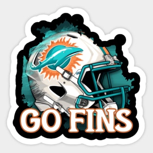 Go fins Sticker